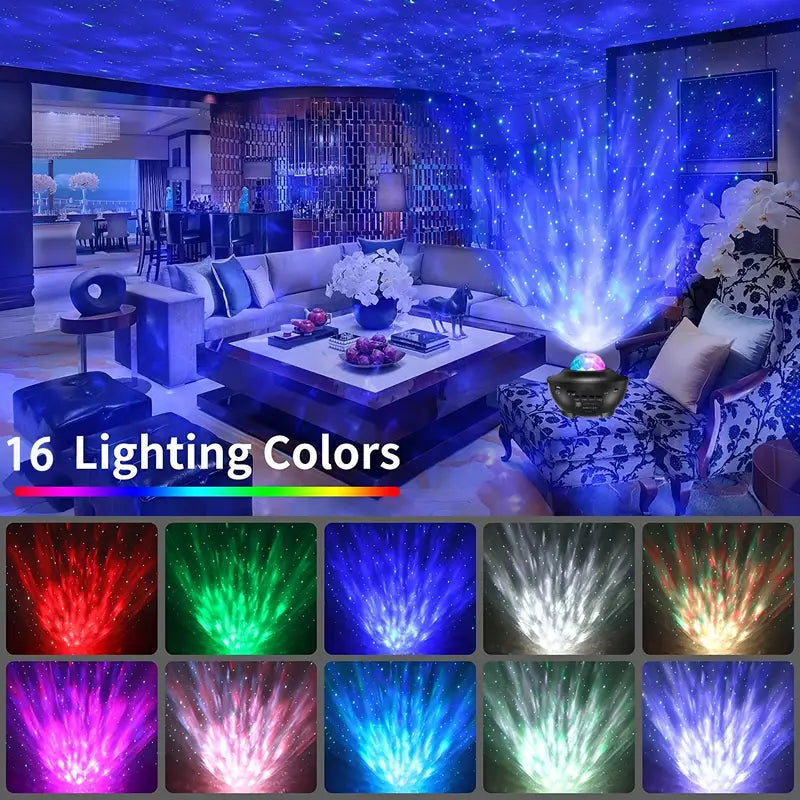 Star Projector Galaxy Projector with Remote Control - 3-in-1 Night Light