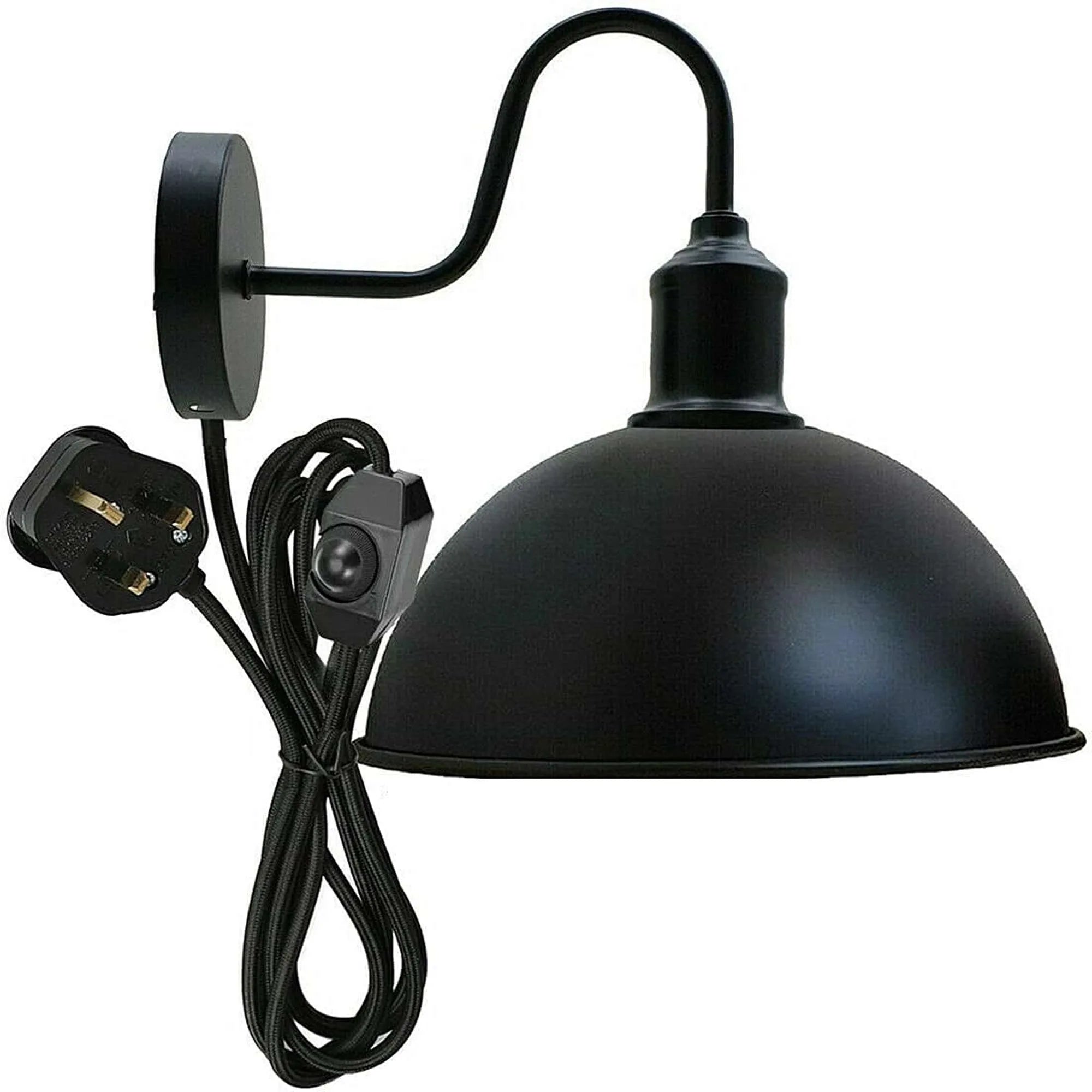 Black Dome Metal Wall Scone Wall Lights-5620