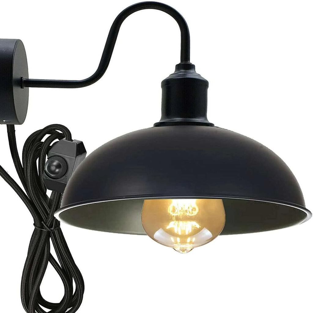Black Dome Metal Wall Scone Wall Lights-5620
