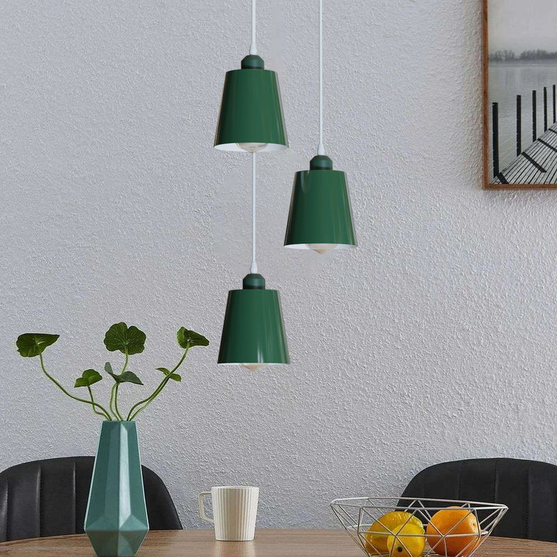 Round 3-Head Pendant Light with Adjustable Cables – E27 Compatible ~5876