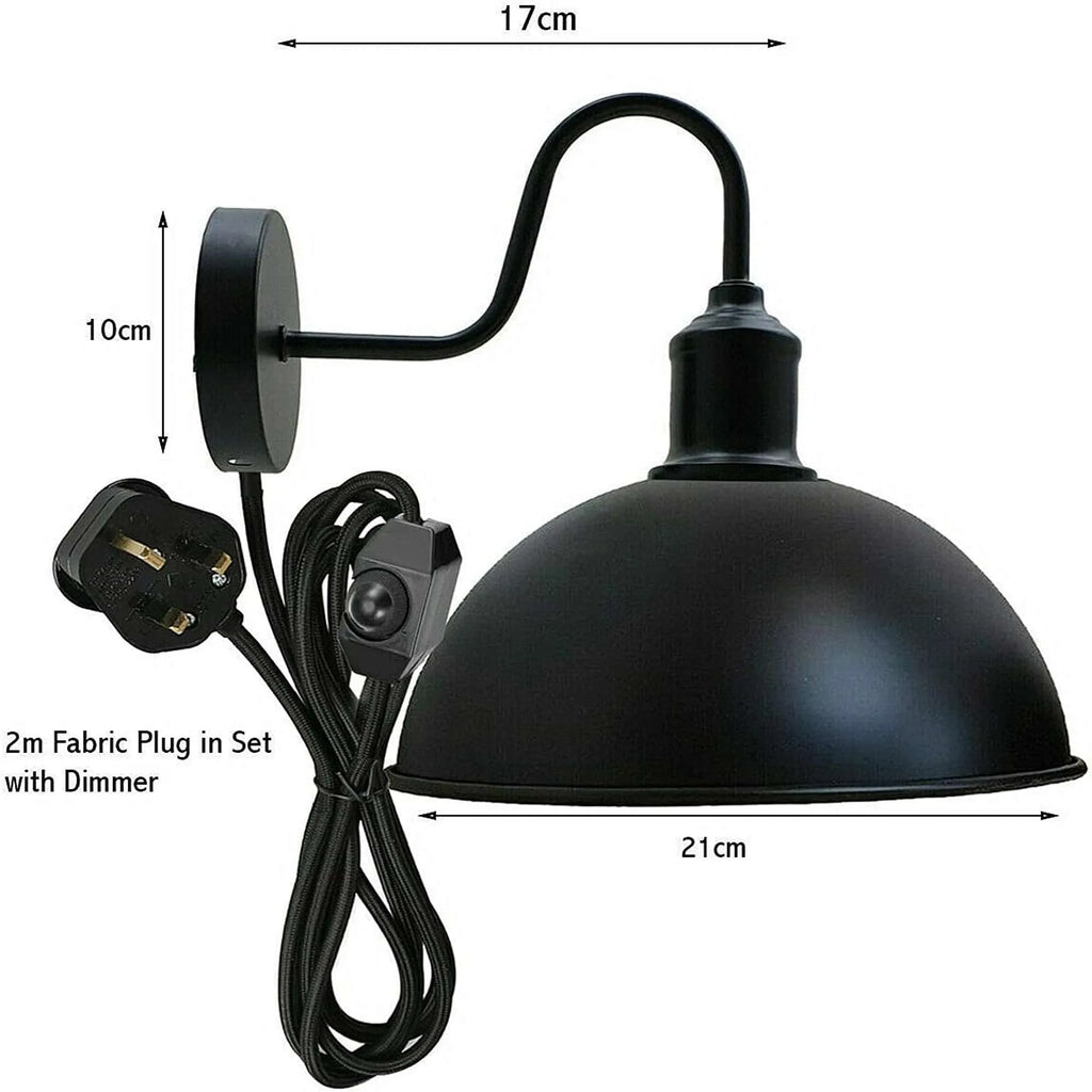 Black Dome Metal Wall Scone Wall Lights-5620