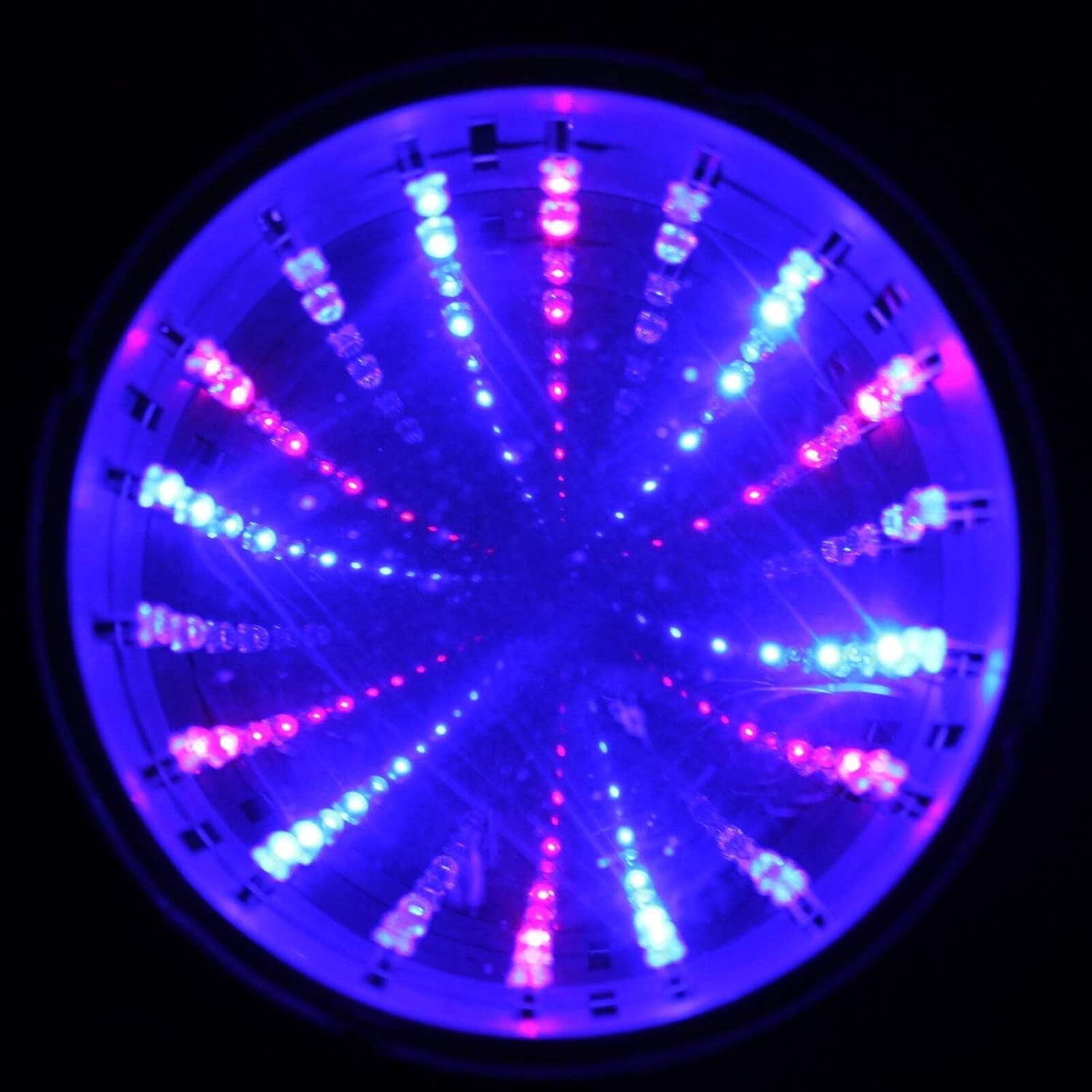 SIM6 Infinity Mirror Tunnel Lamp LED Lighting Sensory Party Décor, Black