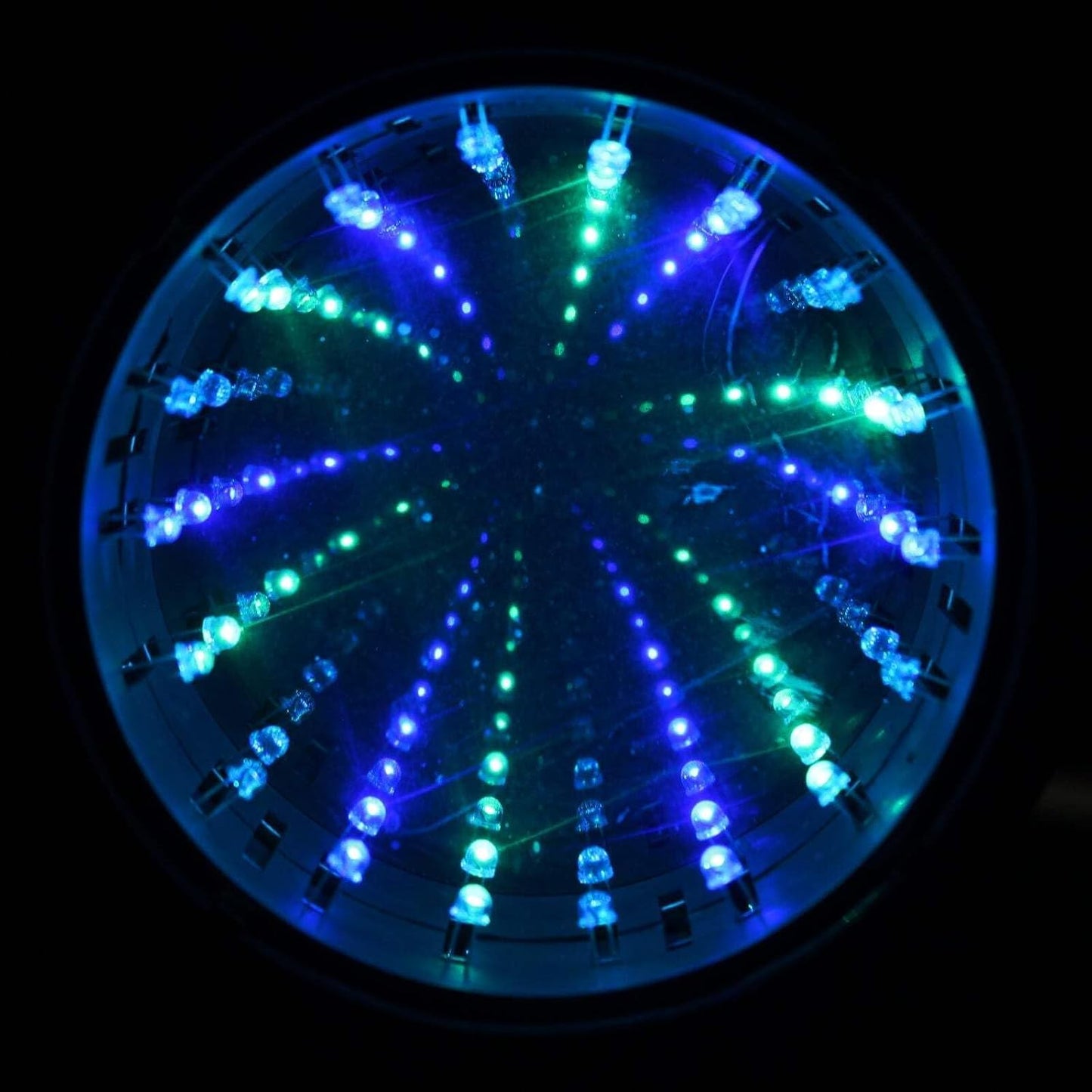 SIM6 Infinity Mirror Tunnel Lamp LED Lighting Sensory Party Décor, Black