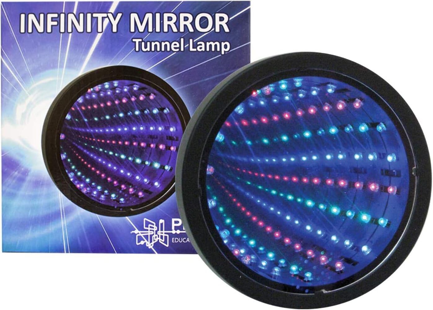 SIM6 Infinity Mirror Tunnel Lamp LED Lighting Sensory Party Décor, Black