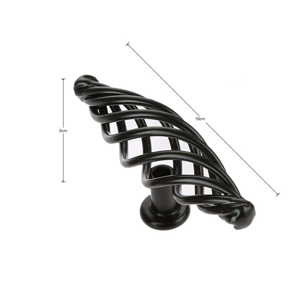 Vintage Black  Cabinet  Kitchen Birdcage Furniture Handles pulls ~2416
