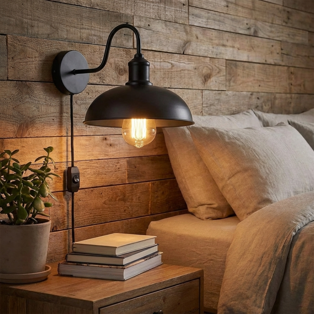 Black Dome Metal Wall Scone Wall Lights-5620