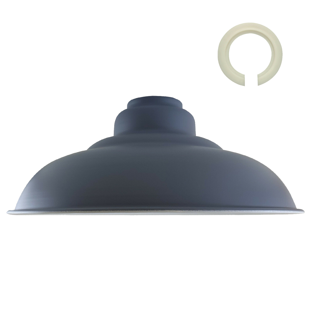 Grey Colour Gloss Modern Metal Indoor Home Light Lampshade~1086