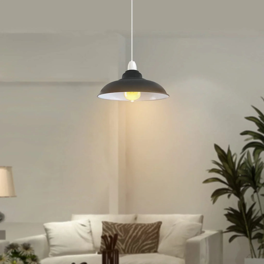 Grey Colour Gloss Modern Metal Indoor Home Light Lampshade~1086