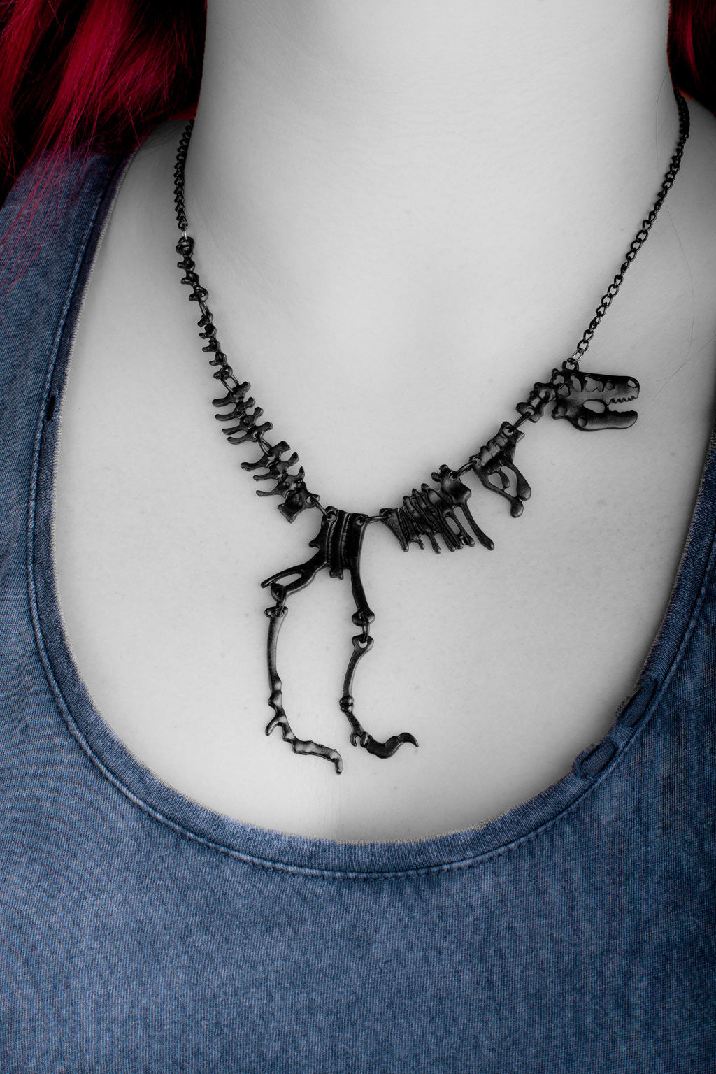 T-Rex Skeleton Necklace