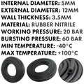 5mm Braided Rubber Fuel Hose, SAE J30 R6