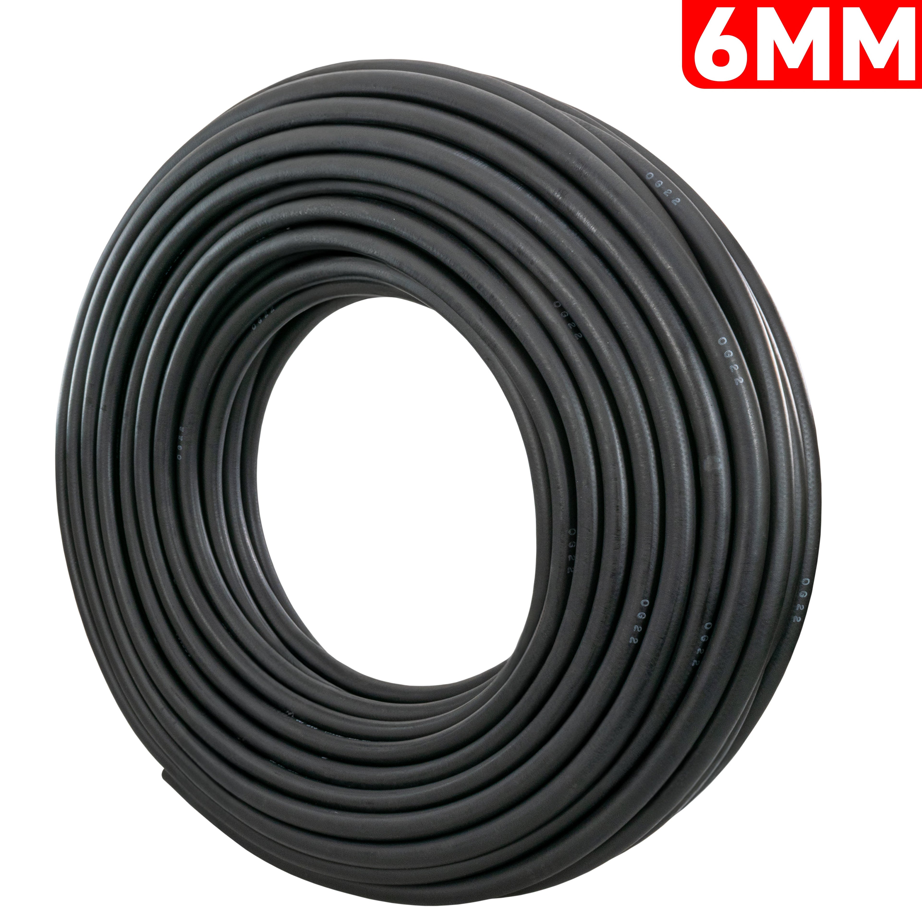 6mm Braided Rubber Fuel Hose, SAE J30 R6