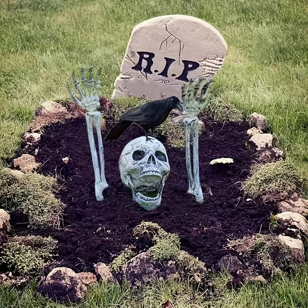 Realistic Skeleton Stakes for Halloween Yard and Garden Decor