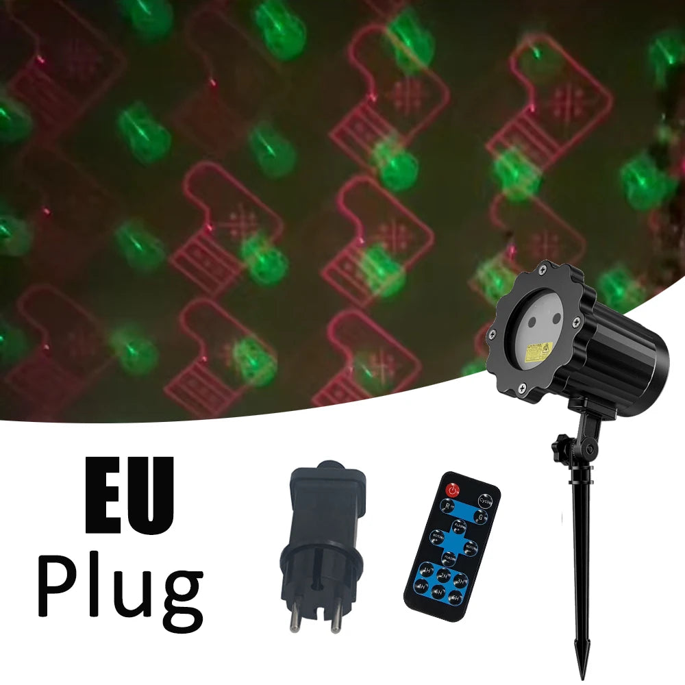 Remote Control Christmas Projector Lights Outdoor,Led Waterproof Christmas Light for Birthday Party,Holidays,Decorative Lights